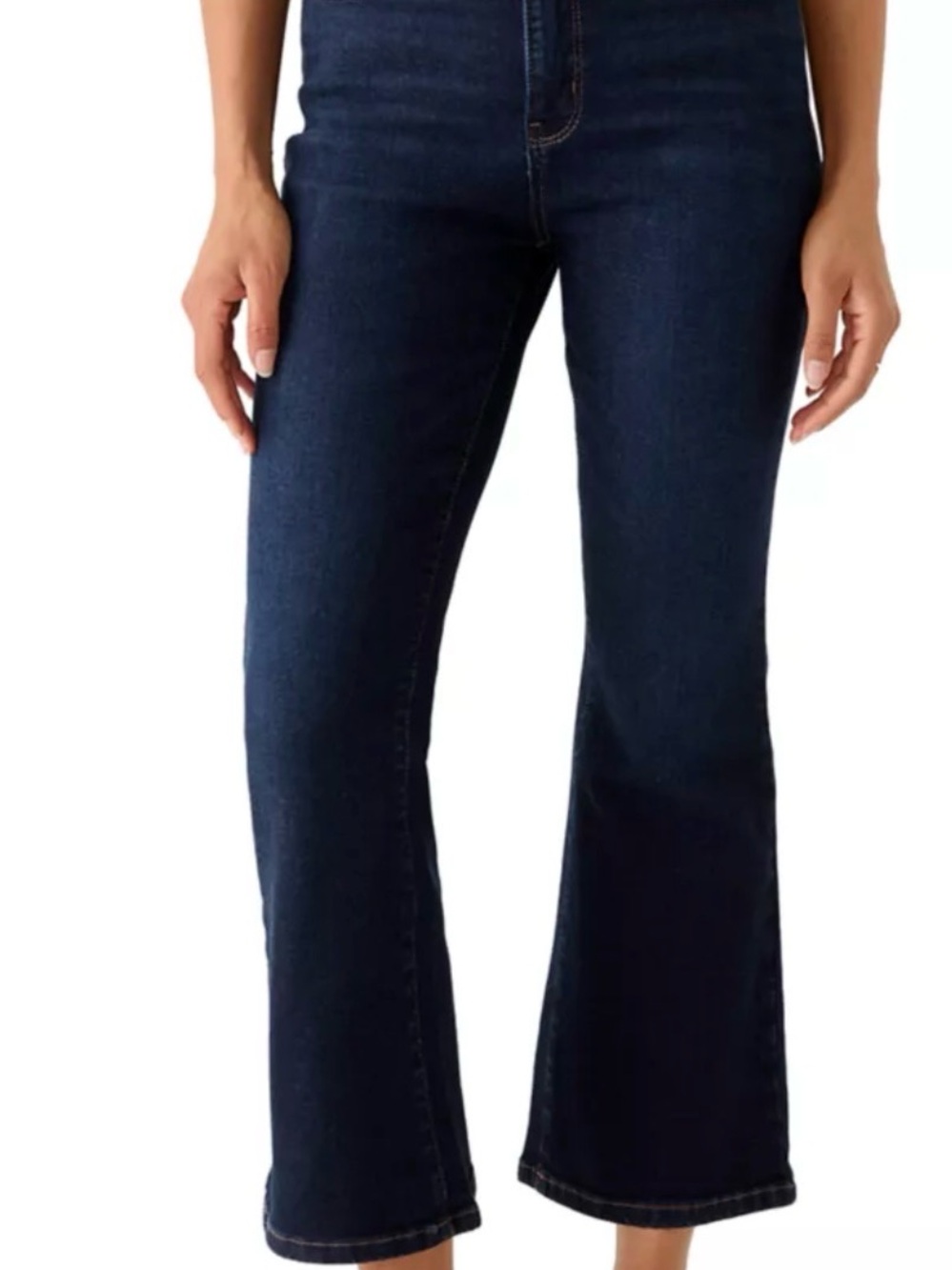 crown & ivy Dark Blue Wide Leg Jeans